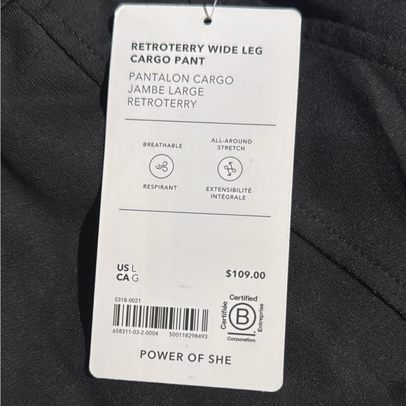 Athleta Retroterry Wide Leg Cargo Pant // Black - Picture 15 of 16